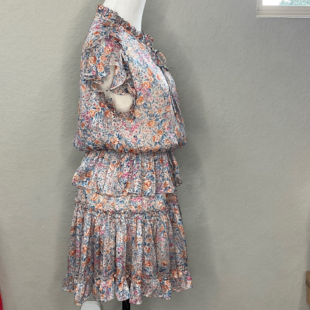 Chic Floral Ruffle Mini Dress - Picture 4 of 7